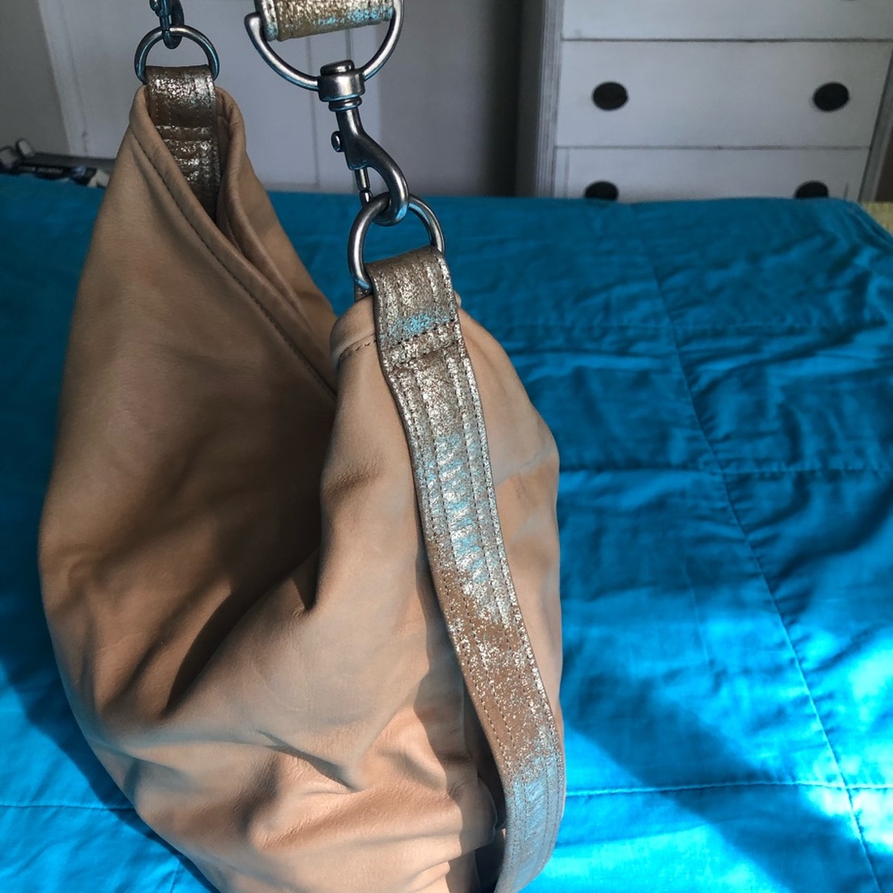 Rough and Tumble Cashmere 5 pocket Leather Hobo